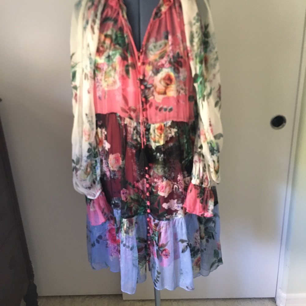 Johnny Was Adore Silk Mini Dress NWOT SIZE S - Picture 9 of 14
